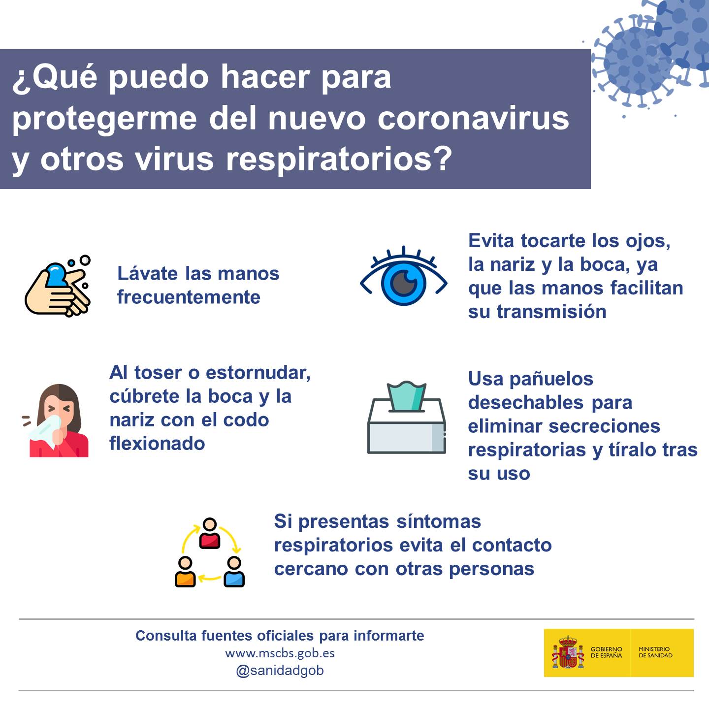 Resultado de imagen de recomendaciones coronavirus