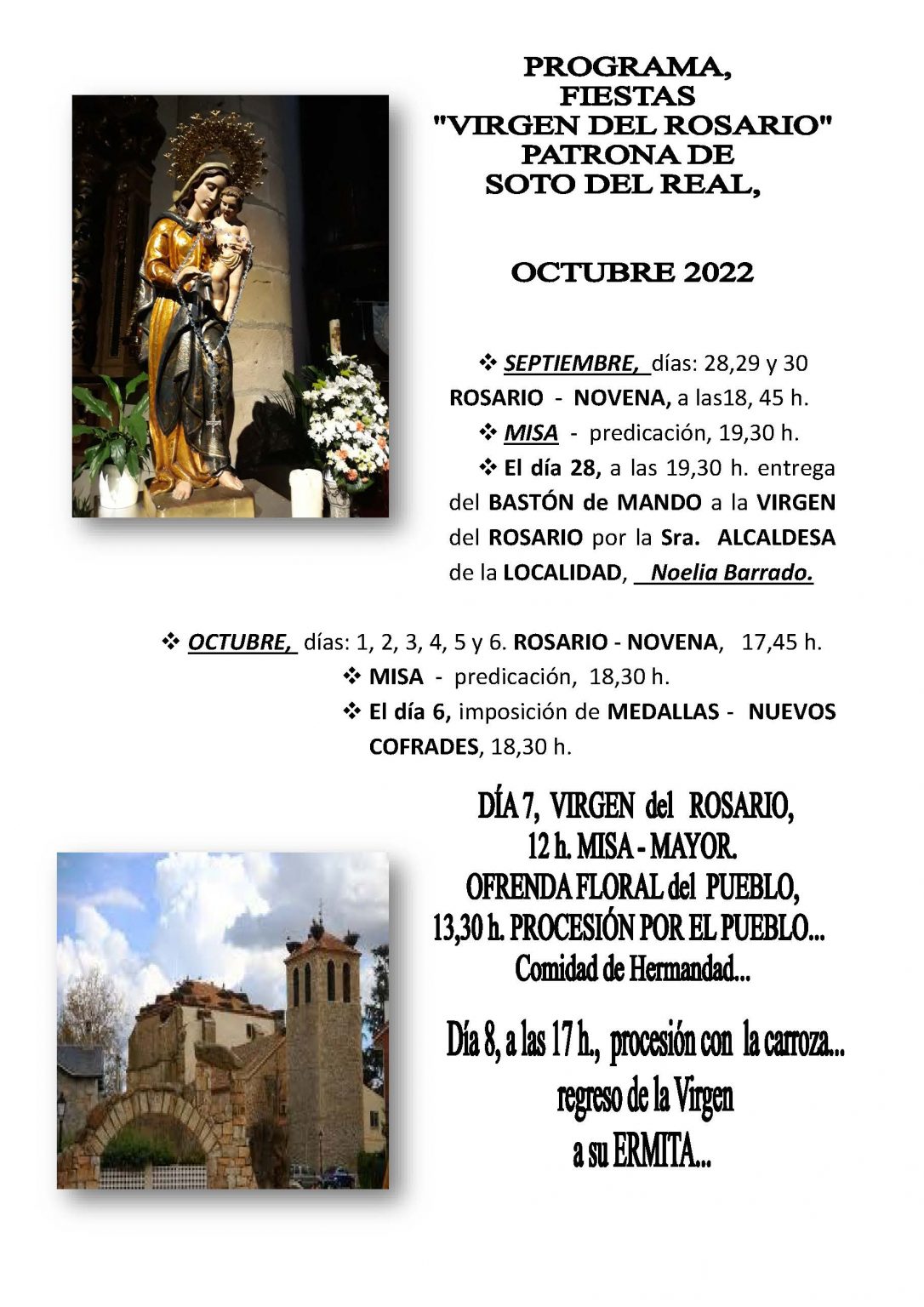 ROSARIO NOVENA VIRGEN DEL ROSARIO - Ayuntamiento - Soto del Real
